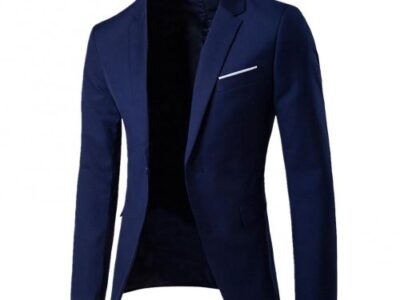 Two-Piece Men's Suit Set +tie - Slim Fit - Navy Blue